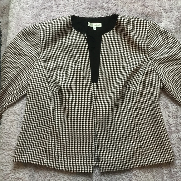 NWOT Dress Barn Padded Dress Blazer Pink Plaid - Picture 1 of 6